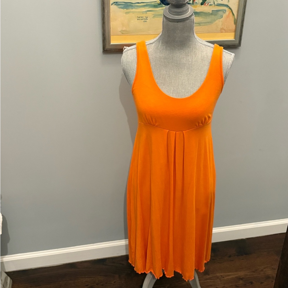 Bright Orange Sleeveless Dress
